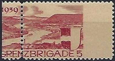 Schweiz Suisse Switzerland Soldatenmarken Eisenbahn Soldier Stamps Railway Grenzbrigade 5